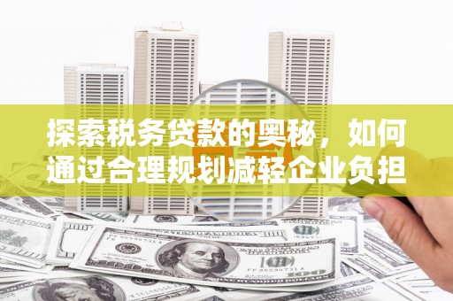 蕲春探索税务贷款的奥秘，如何通过合理规划减轻企业负担