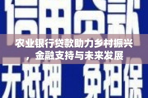 蕲春农业银行贷款助力乡村振兴，金融支持与未来发展