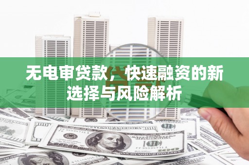蕲春无电审贷款，快速融资的新选择与风险解析