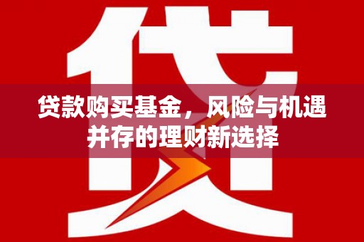 蕲春贷款购买基金，风险与机遇并存的理财新选择