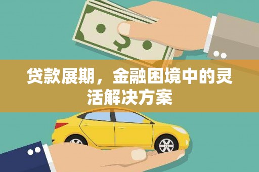 蕲春贷款展期，金融困境中的灵活解决方案