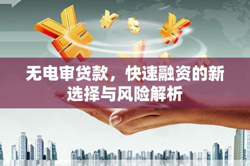蕲春无电审贷款，快速融资的新选择与风险解析