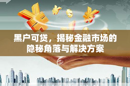 蕲春黑户可贷，揭秘金融市场的隐秘角落与解决方案