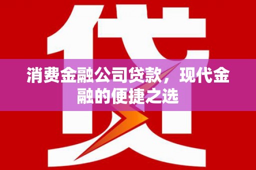 蕲春消费金融公司贷款，现代金融的便捷之选