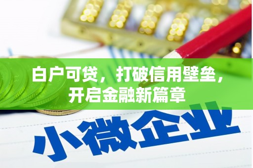 蕲春白户可贷，打破信用壁垒，开启金融新篇章
