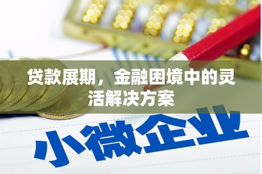 蕲春贷款展期，金融困境中的灵活解决方案