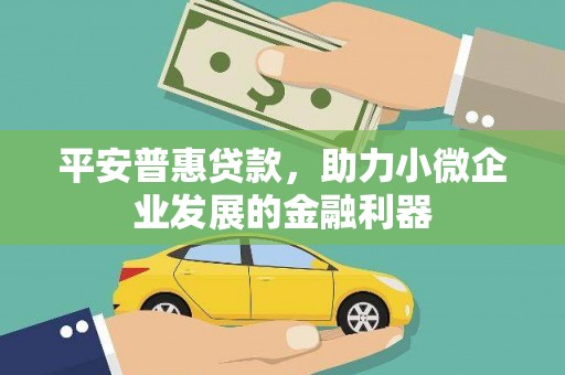 蕲春平安普惠贷款，助力小微企业发展的金融利器