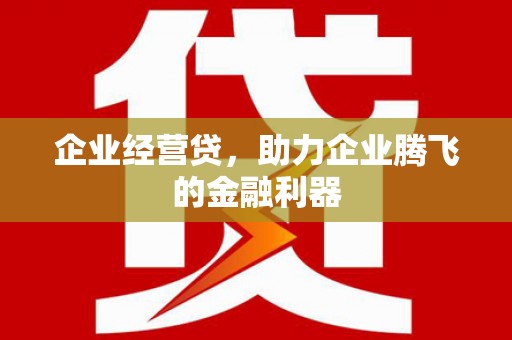 蕲春企业经营贷，助力企业腾飞的金融利器