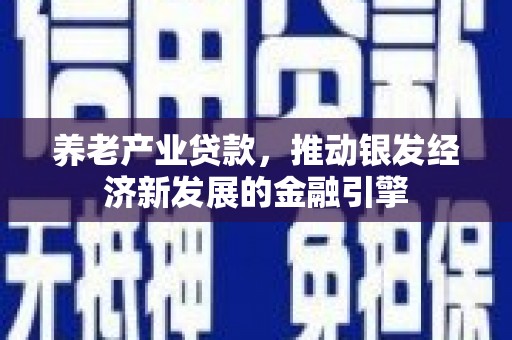 蕲春养老产业贷款，推动银发经济新发展的金融引擎