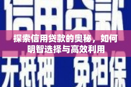 蕲春探索信用贷款的奥秘，如何明智选择与高效利用