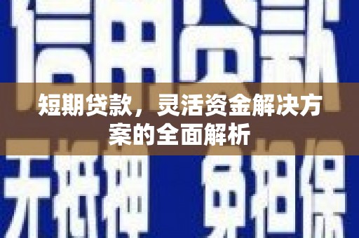蕲春短期贷款，灵活资金解决方案的全面解析