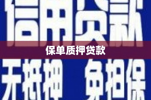 蕲春保单质押贷款